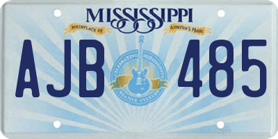 MS license plate AJB485