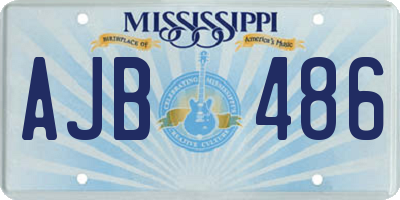 MS license plate AJB486