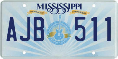 MS license plate AJB511