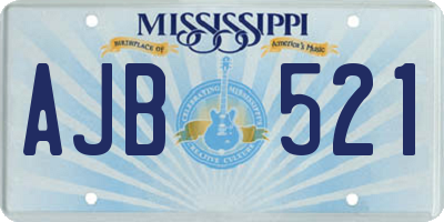 MS license plate AJB521