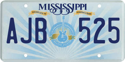 MS license plate AJB525