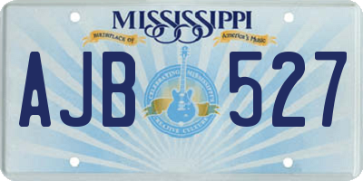 MS license plate AJB527