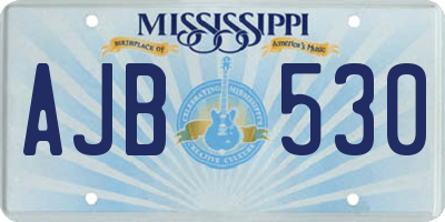 MS license plate AJB530