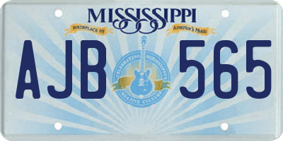 MS license plate AJB565