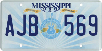 MS license plate AJB569