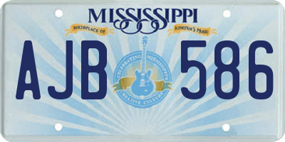 MS license plate AJB586
