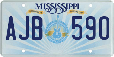 MS license plate AJB590
