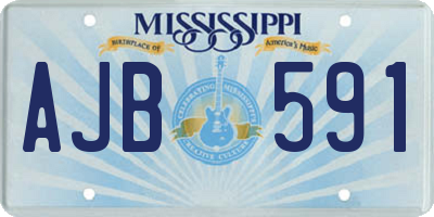 MS license plate AJB591