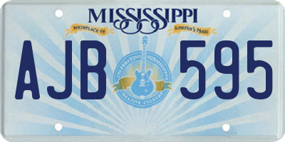MS license plate AJB595