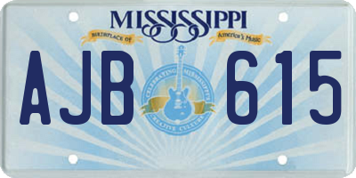 MS license plate AJB615