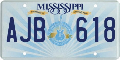 MS license plate AJB618