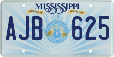 MS license plate AJB625