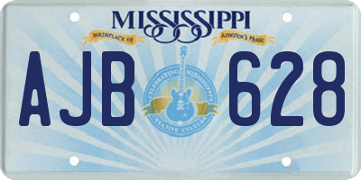 MS license plate AJB628