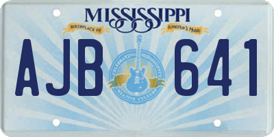 MS license plate AJB641