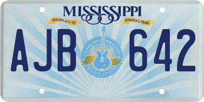 MS license plate AJB642