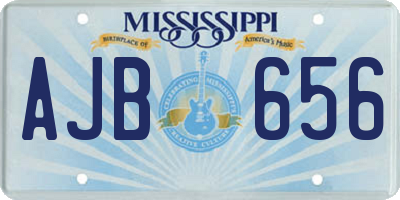 MS license plate AJB656