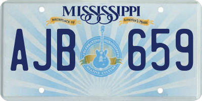 MS license plate AJB659