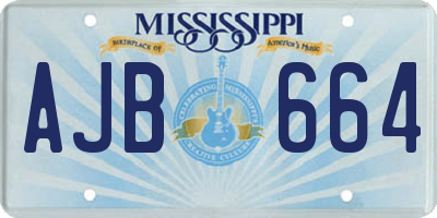 MS license plate AJB664