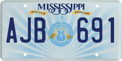 MS license plate AJB691