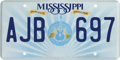 MS license plate AJB697