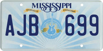 MS license plate AJB699