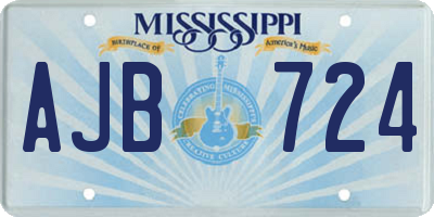 MS license plate AJB724
