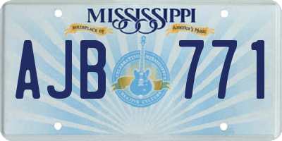 MS license plate AJB771