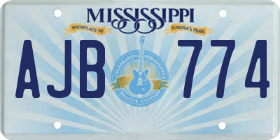 MS license plate AJB774