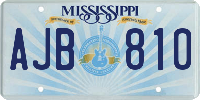 MS license plate AJB810