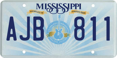 MS license plate AJB811