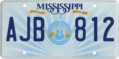 MS license plate AJB812