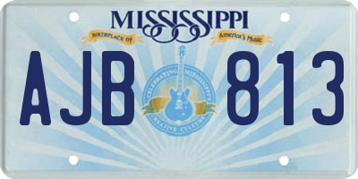 MS license plate AJB813
