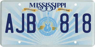 MS license plate AJB818