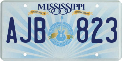 MS license plate AJB823