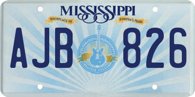 MS license plate AJB826