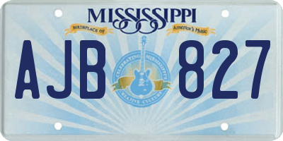 MS license plate AJB827