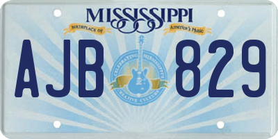 MS license plate AJB829
