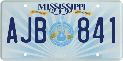 MS license plate AJB841