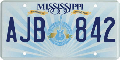 MS license plate AJB842