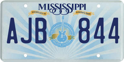 MS license plate AJB844