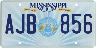 MS license plate AJB856