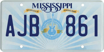 MS license plate AJB861