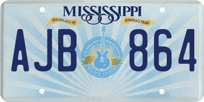MS license plate AJB864