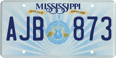 MS license plate AJB873
