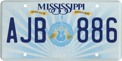 MS license plate AJB886