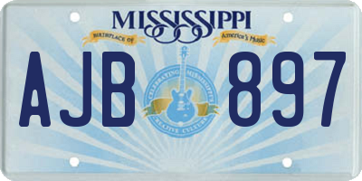 MS license plate AJB897