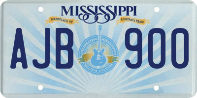 MS license plate AJB900