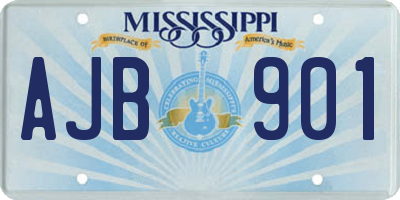 MS license plate AJB901