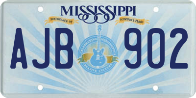 MS license plate AJB902