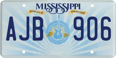 MS license plate AJB906